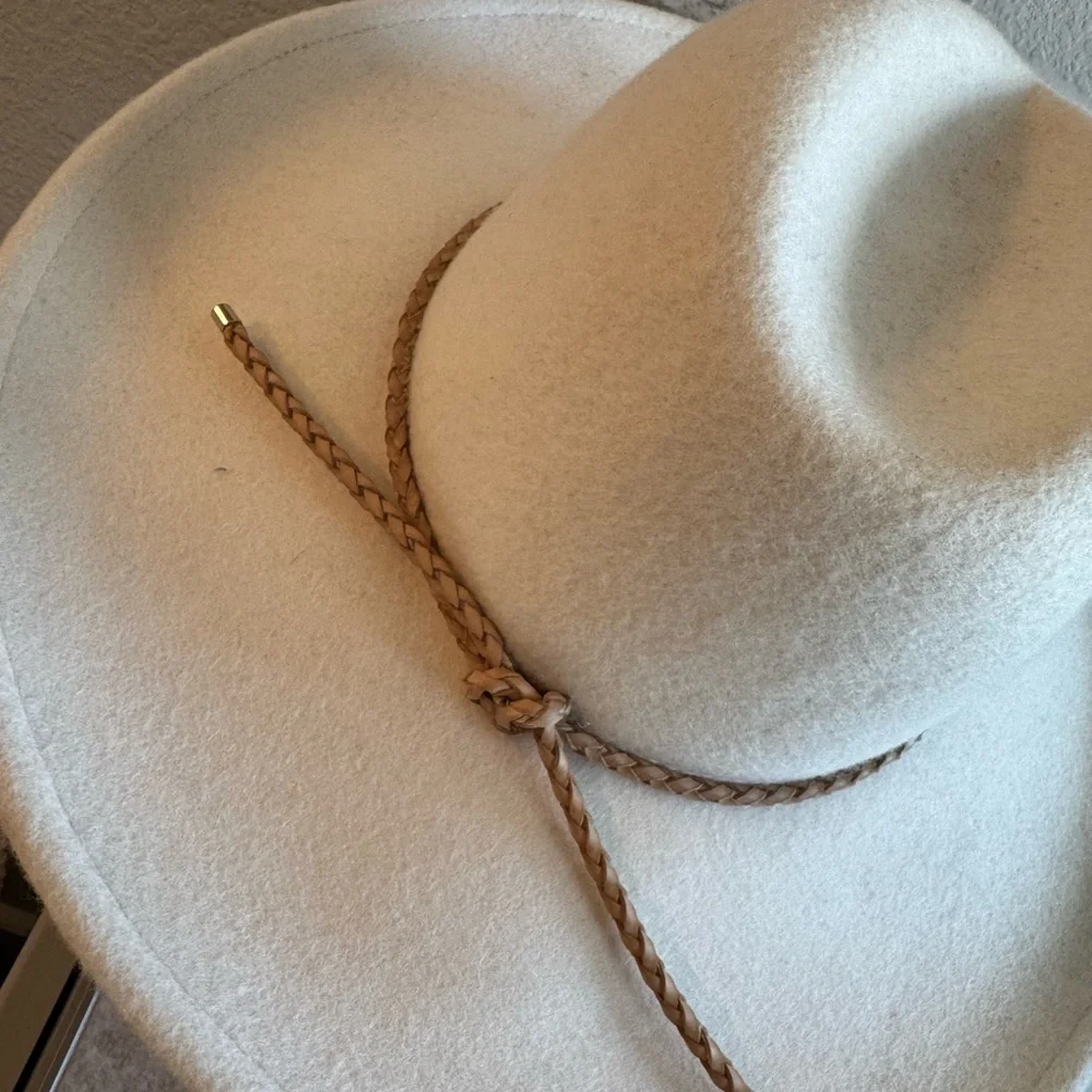 Lucky Cream Braided Trim Western Hat